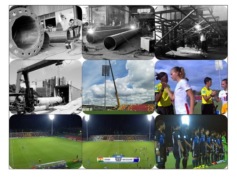 Football court in Papua New Guinea -1000W led sports floodlight 1000W led sports floodlight for FIFA standard stadium